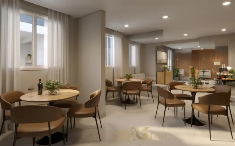 Salão de festas do condomínio Atmosfera Jaguaré para eventos e comemorações