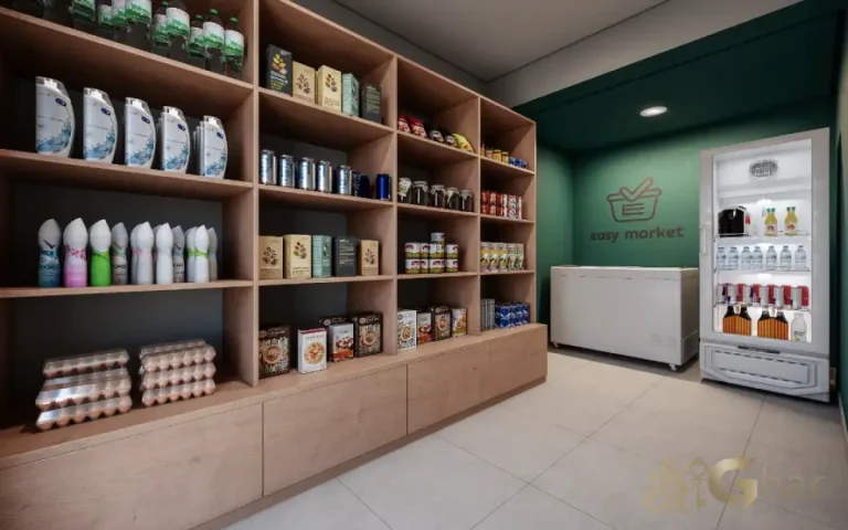 Mini mercado no condomínio Barra Funda 930 para conveniência dos moradores