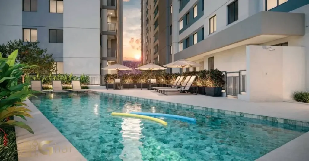 Piscina do condomínio Barra Funda 930 com área de lazer na Barra Funda