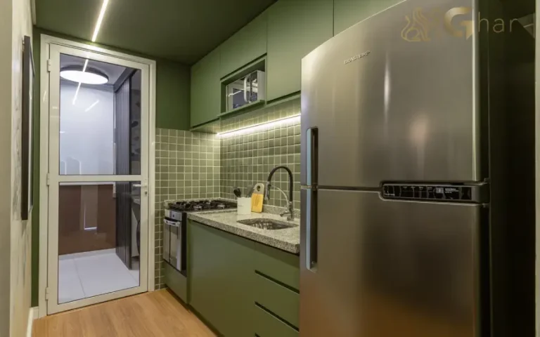 Cozinha do apartamento decorado do Cidade Central no Centro de São Paulo