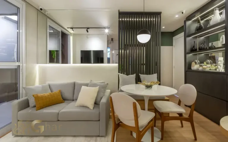 Sala de jantar do apartamento decorado do Cidade Central no Pari