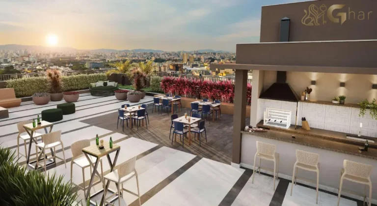 Churrasqueira gourmet no rooftop do condomínio Cidade Central no Centro de São Paulo