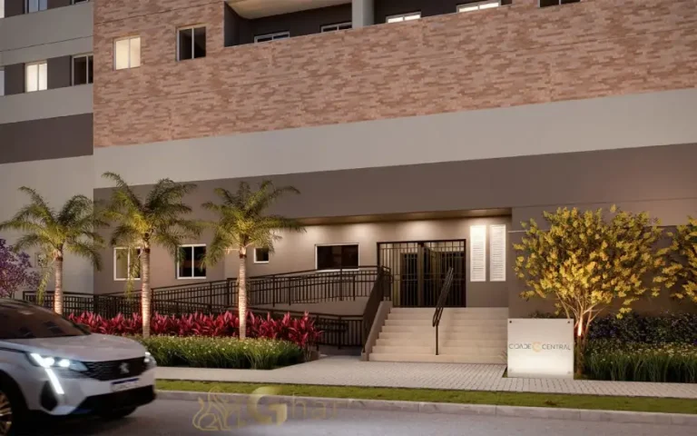 Fachada com portaria do condomínio Cidade Central no Pari, São Paulo