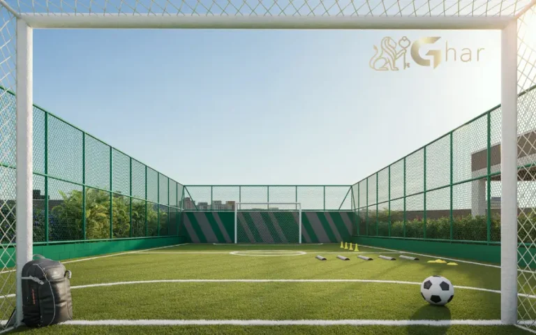 Quadra de grama sintética do condomínio Cidade Central no Centro de São Paulo