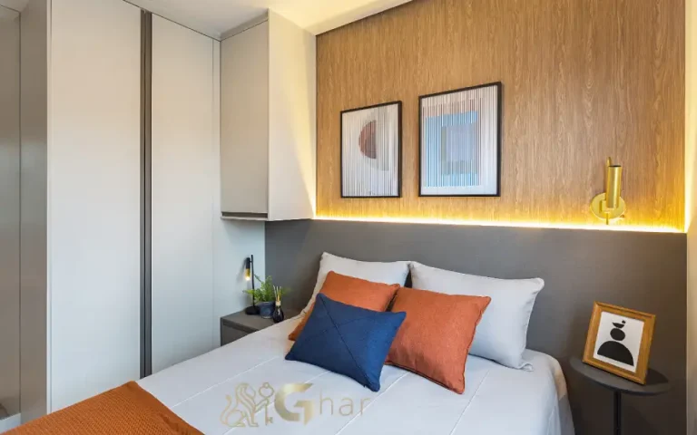 Quarto de casal do apartamento decorado do Cidade Jaguaré Villa Lobos