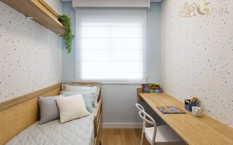 Outra vista do quarto infantil do apartamento decorado do Cidade Jaguaré Villa Lobos