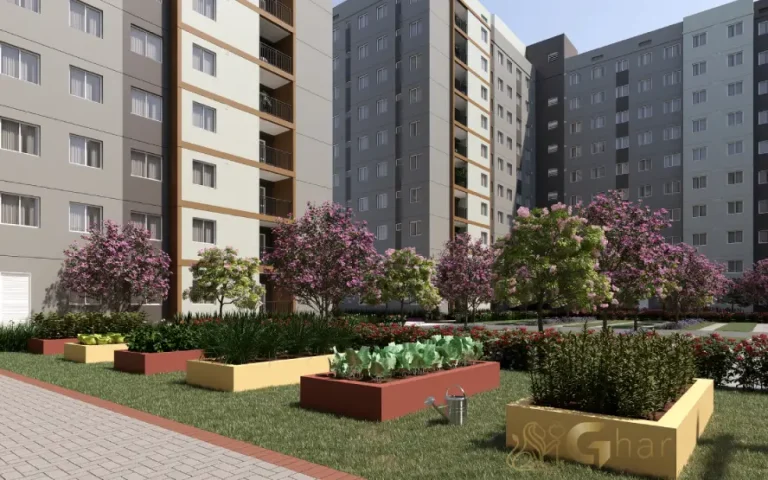 Horta comunitária do Cidade Jaguaré Villa Lobos para cultivo e bem-estar