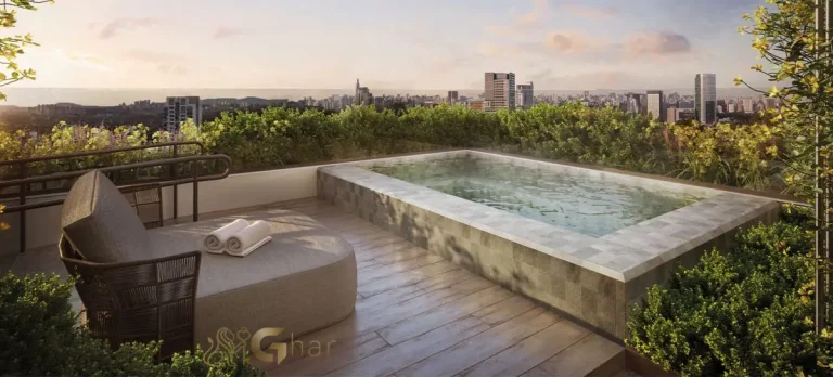 Hidromassagem externa do Cidade Jockey no Butantã com área de relaxamento