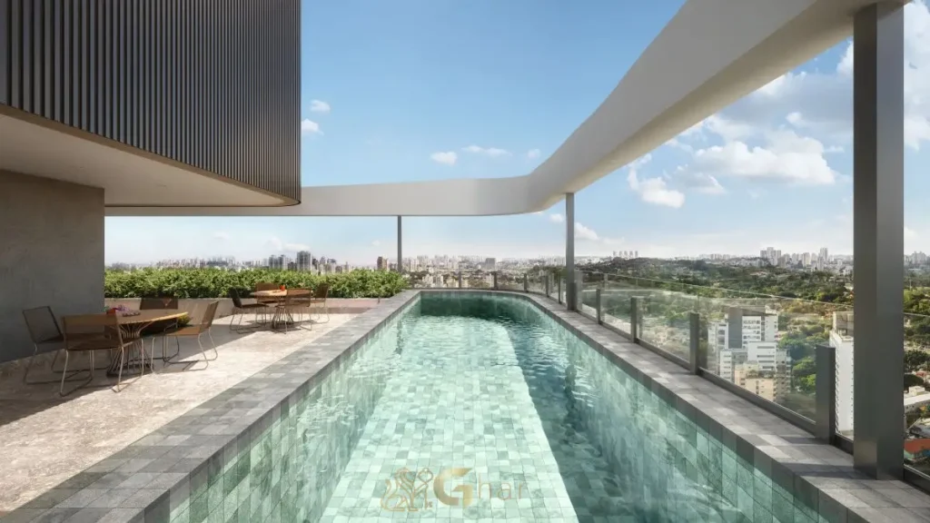 Piscina do VIP Party do Cidade Jockey na Torre Shanghai