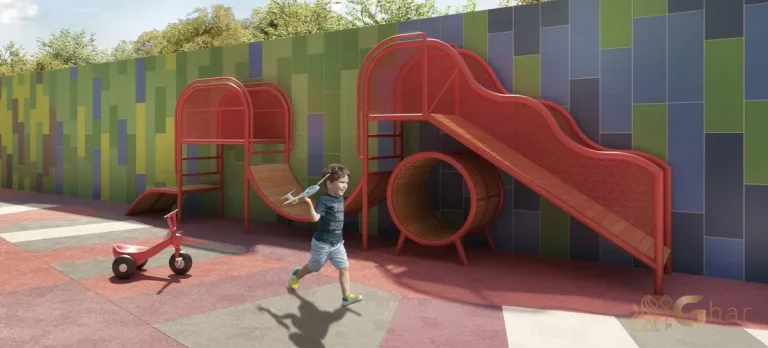 Playground do Cidade Jockey no Butantã com área segura para crianças