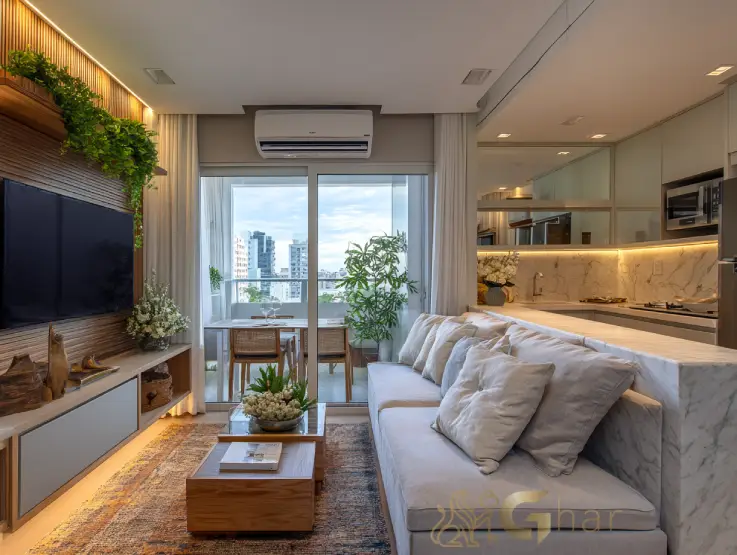 Apartamento decorado com sala de estar no Cidade Lapa – Água Branca