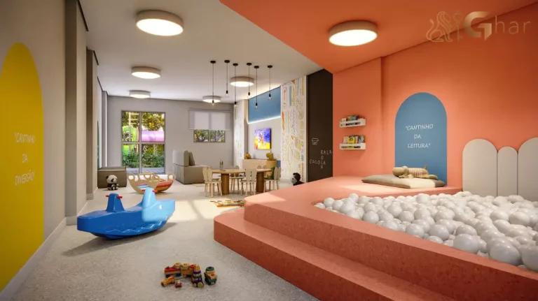 Brinquedoteca do condomínio Cidade Lapa – Água Branca com espaço infantil planejado