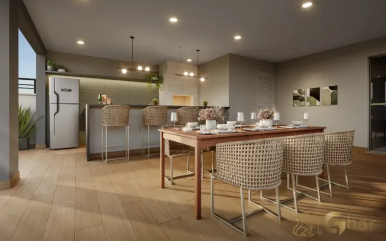 Espaço gourmet do condomínio Cidade Lapa – Água Branca com área equipada