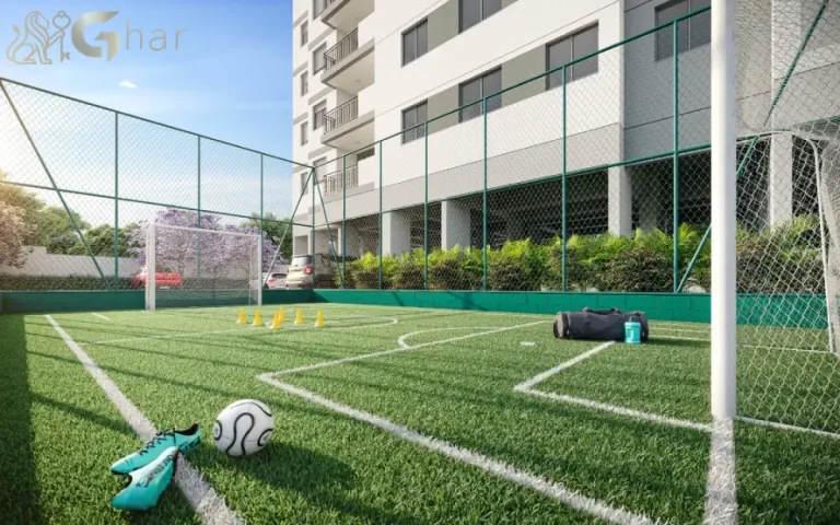 Quadra gramada do condomínio Cidade Lapa Pompeia na Água Branca, São Paulo