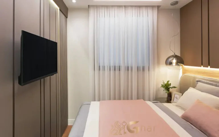 Quarto de casal decorado do apartamento Cidade Lapa - Santa Marina na Água Branca