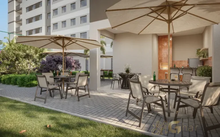 Área de apoio às churrasqueiras do condomínio Cidade Lapa - Santa Marina na Água Branca