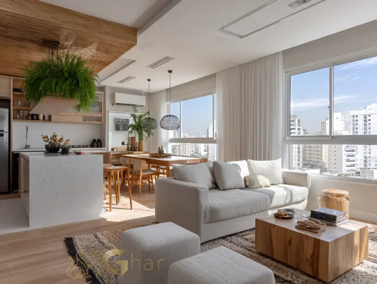 Apartamento decorado com sala e cozinha integrada no Cidade Mooca – Duomo