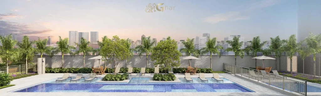 Piscina do condomínio Cidade Mooca – Duomo com lazer completo na Mooca