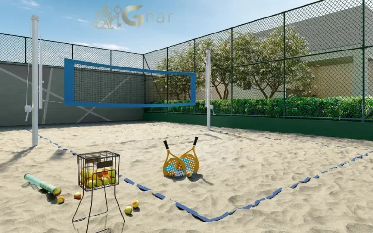 Quadra de beach tennis do condomínio Cidade Mooca – Duomo na Mooca