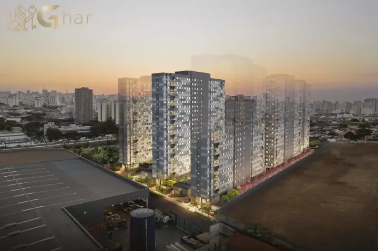 Fachada do condomínio Cidade Mooca – Navona com vista aérea por drone na Mooca