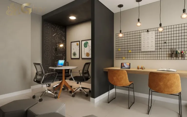 Espaço coworking do condomínio Cidade Mooca San Marco na Mooca