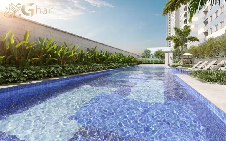 Piscina com deck molhado do condomínio Cidade Mooca San Pietro na Mooca São Paulo