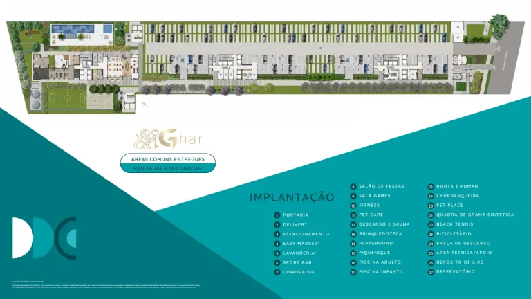 Planta de implantação do térreo com lazer do Cidade Mooca San Pietro na Mooca São Paulo