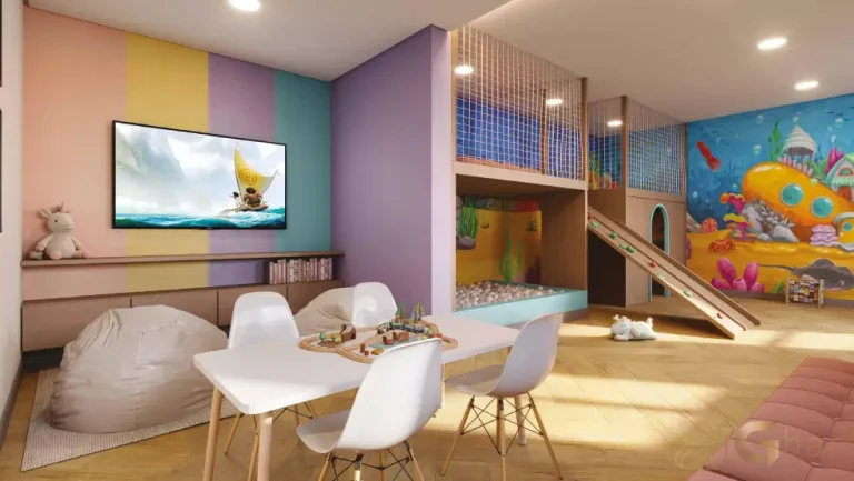 Brinquedoteca do condomínio Cidade Mooca – Venezia com ambiente infantil seguro e lúdico na Mooca
