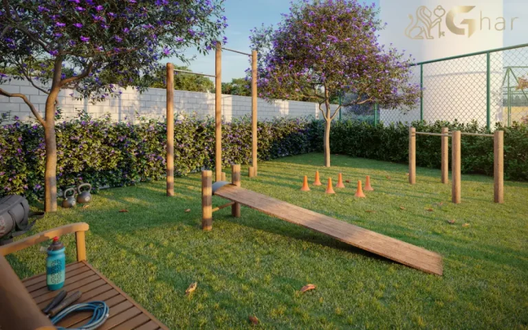 Fitness externo do condomínio Cidade Mooca – Venezia com equipamentos ao ar livre