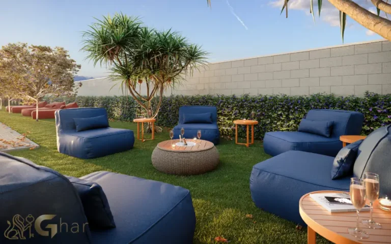 Lounge com lareira do condomínio Cidade Mooca – Venezia para convivência e descanso na Mooca