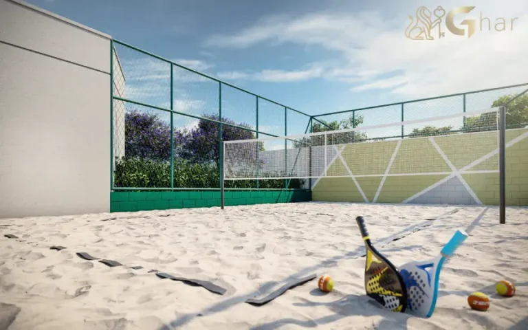 Quadra de beach tennis do condomínio Cidade Mooca – Venezia para esportes e lazer