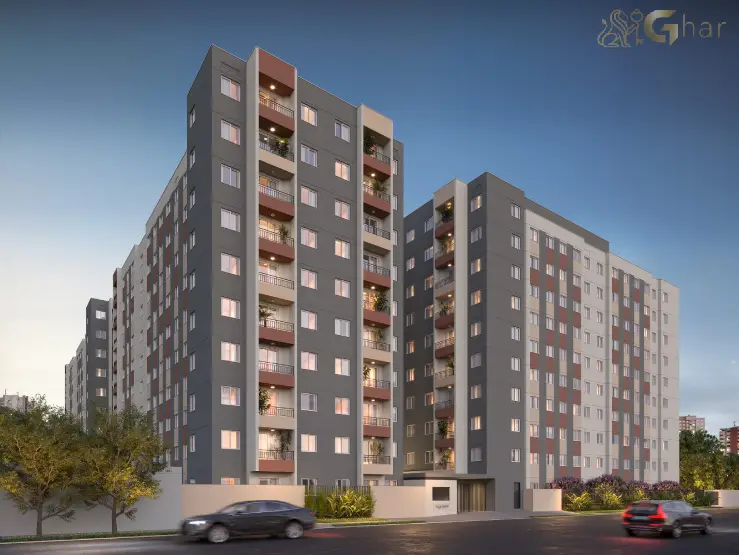 Fachada do condomínio Cidade Villa Lobos Maestro no Jaguaré, São Paulo