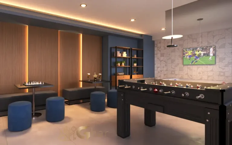 Salão de jogos do condomínio Cidade Villa Lobos Maestro no Jaguaré