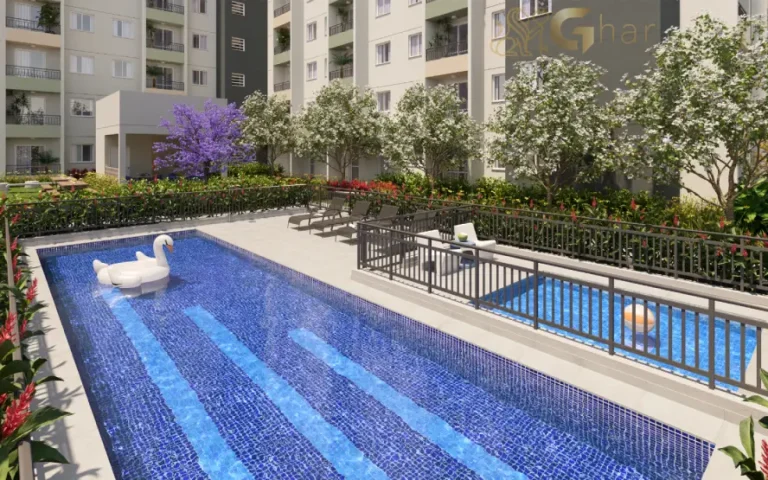 Piscina do condomínio Cidade Villa Lobos Melodia no Jaguaré, São Paulo