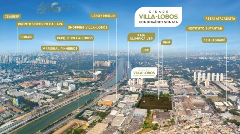 Vista aérea do bairro Jaguaré e do Cidade Villa Lobos – Sonata