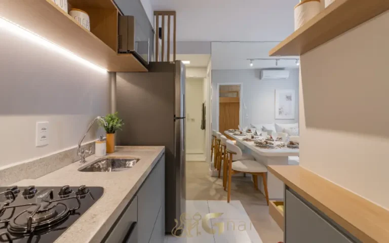Cozinha decorada do apartamento Cidade Villa Lobos – Soprano no Jaguaré