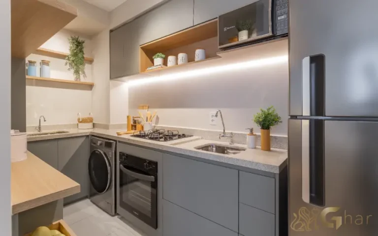 Cozinha com área de serviço decorada no Cidade Villa Lobos – Soprano