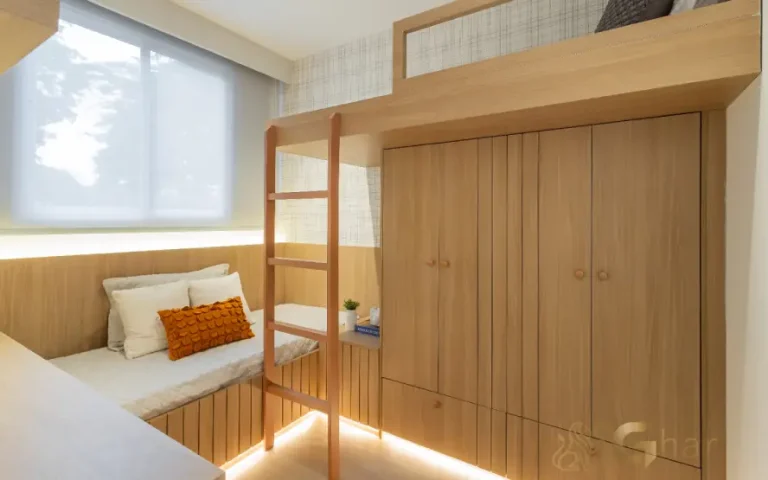 Quarto decorado do apartamento modelo Cidade Villa Lobos – Soprano