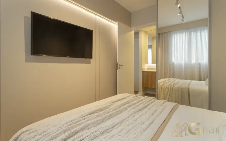 Quarto de casal decorado do Cidade Villa Lobos – Soprano no Jaguaré