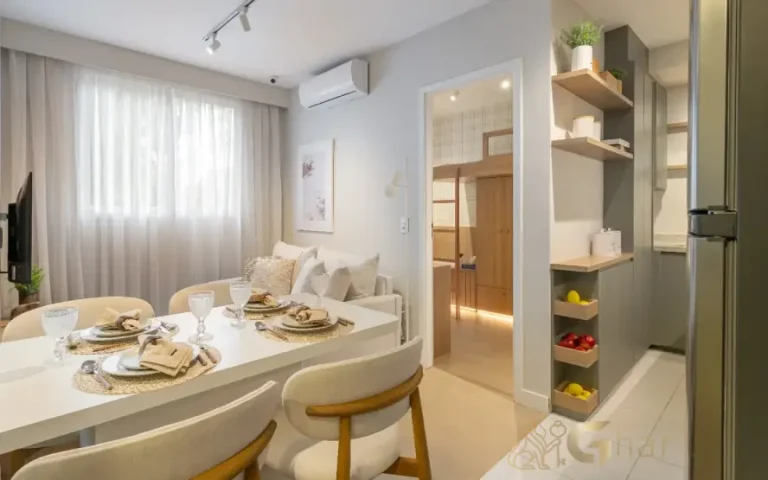 Sala de jantar decorada do Cidade Villa Lobos – Soprano no Jaguaré