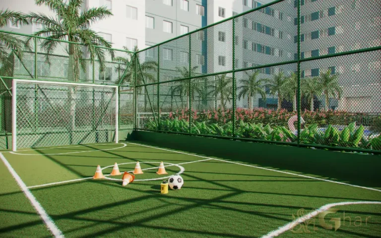 Quadra de grama sintética do condomínio Connect São Mateus 2 em São Mateus, Zona Leste de São Paulo