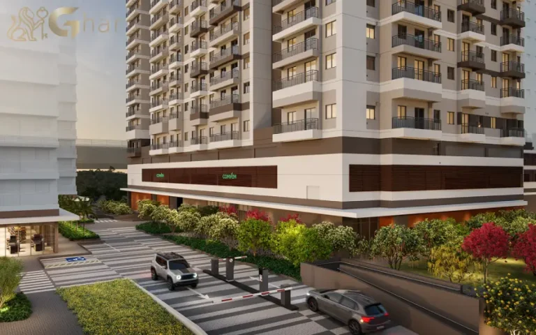 Fachada e portaria do Cury Square Panamby no Panamby