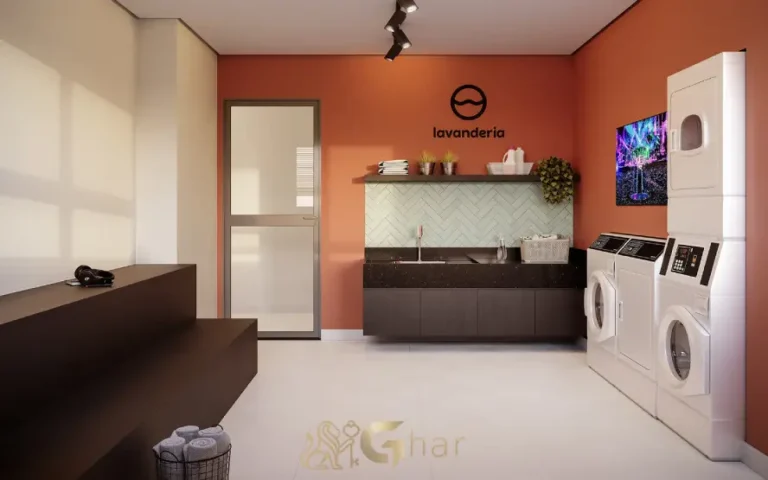 Lavanderia compartilhada do Cury Square Panamby no Panamby