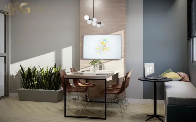 Espaço coworking do Cury Square Panamby Residencial Itapaiúna no Panamby