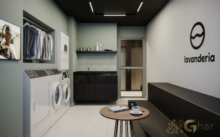 Lavanderia compartilhada do Cury Square Panamby Residencial Itapaiúna no Panamby