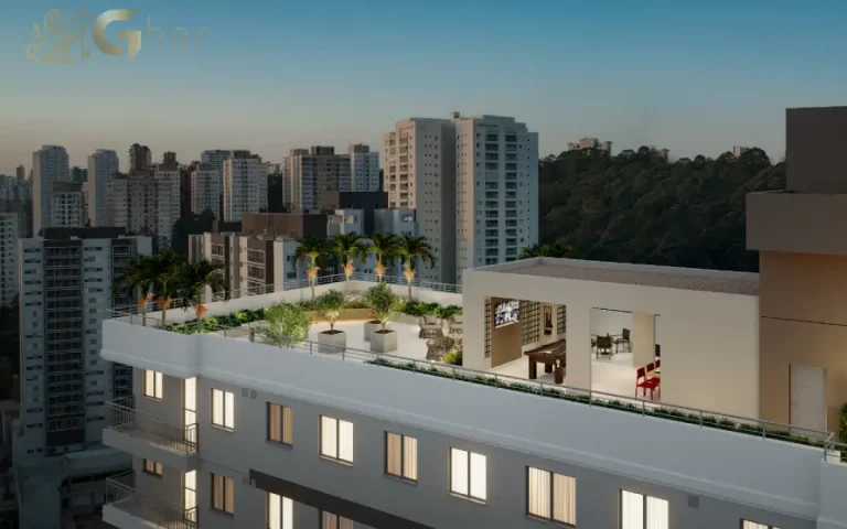 Rooftop da Torre A do Cury Square Panamby Residencial Itapaiúna no Panamby