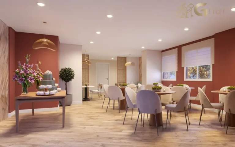 Salão de festas do condomínio Dez Belenzinho no bairro do Belém