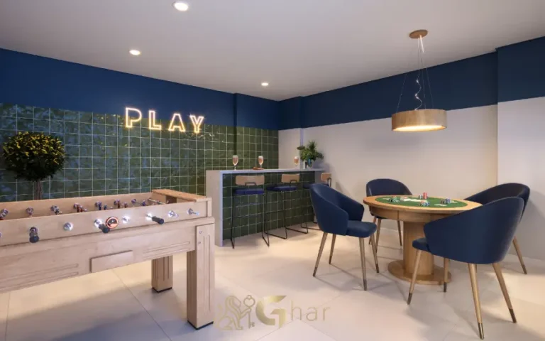 Salão de jogos e sport bar do condomínio Dez Belenzinho no Belém