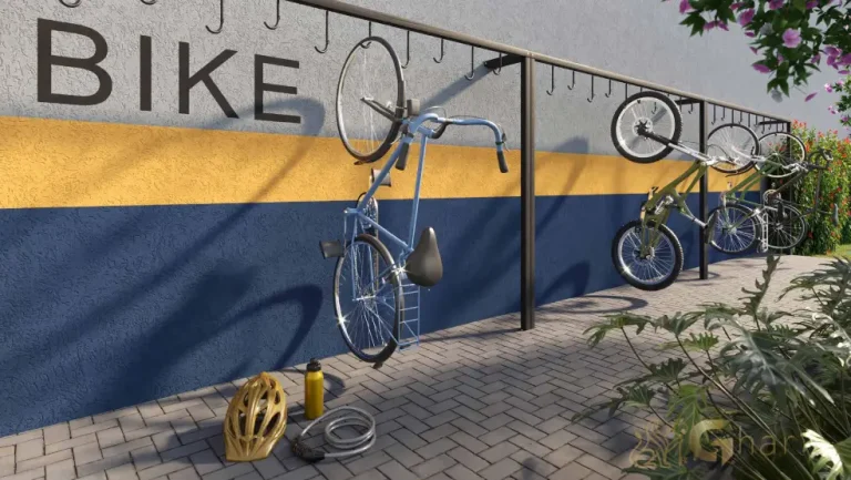 Bicicletário do condomínio Dez Butantã com espaço organizado e seguro