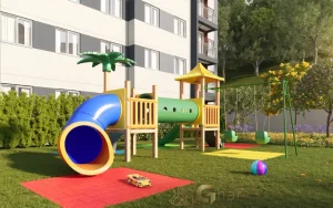 Playground do condomínio Dez Butantã com espaço seguro para crianças